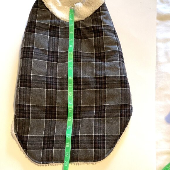 Live Love Bark Dog Coat Pet Jacket Clothing Size L Sherpa White Lining - Picture 7 of 7